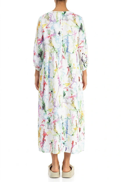 Robe en lin boutonnée Colour Splash