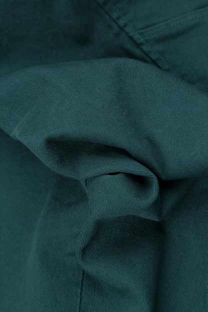 Buttoned Deep Turquoise Denim Cotton Trousers 5