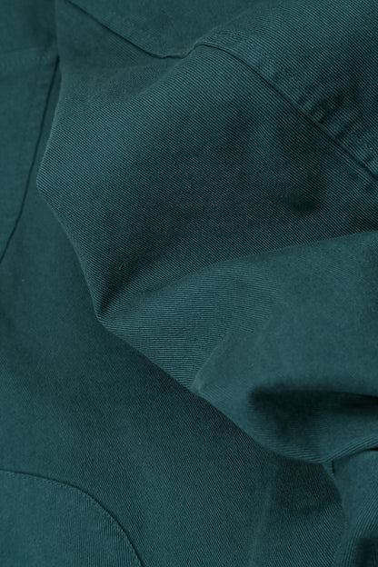 Buttoned Deep Turquoise Denim Cotton Trousers 6