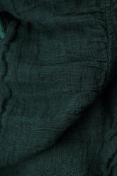 Buttoned Emerald Mélange Linen Jacket 5