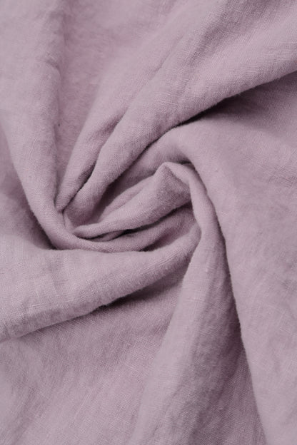 Buttoned Lilac Linen Dress 5