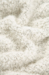 Buttoned Mélange Ivory Alpaca Wool Cardigan 6