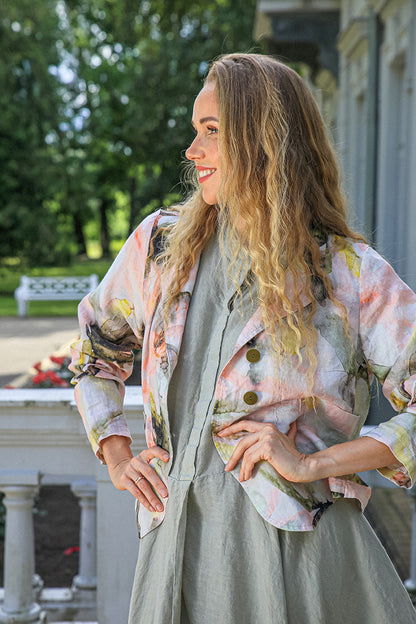 Buttoned Oasis Linen Jacket 6