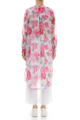Buttoned Peony Blossom Cotton Jacket 2