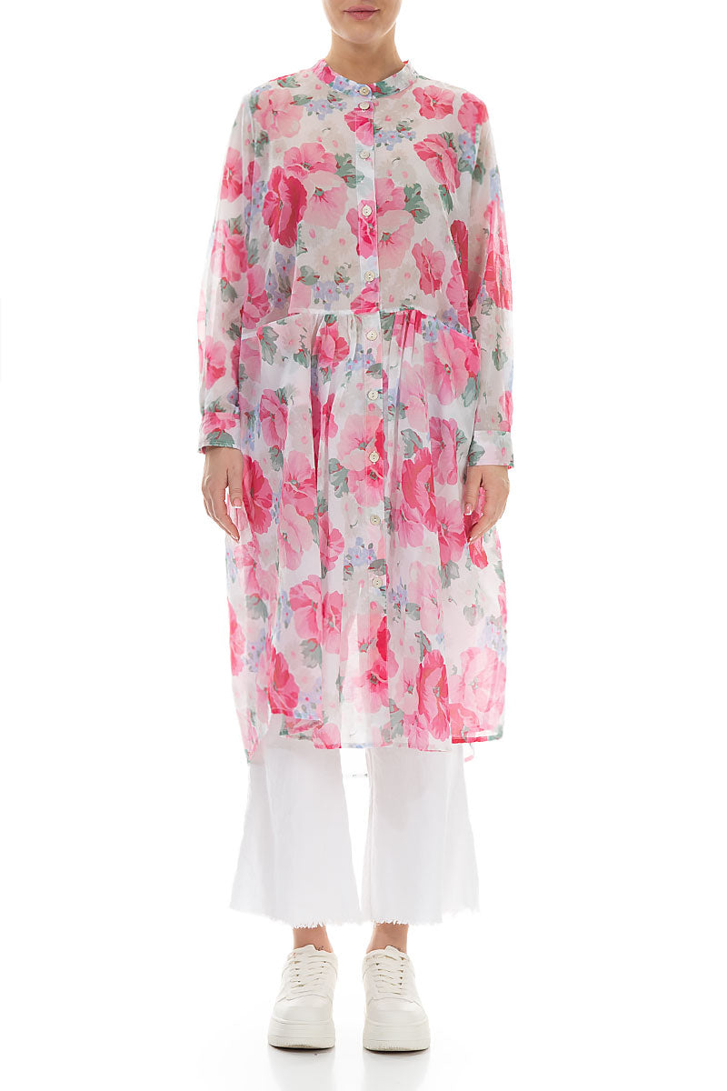 Buttoned Peony Blossom Cotton Jacket 1