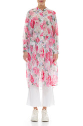 Buttoned Peony Blossom Cotton Jacket 1