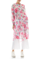 Buttoned Peony Blossom Cotton Jacket 3