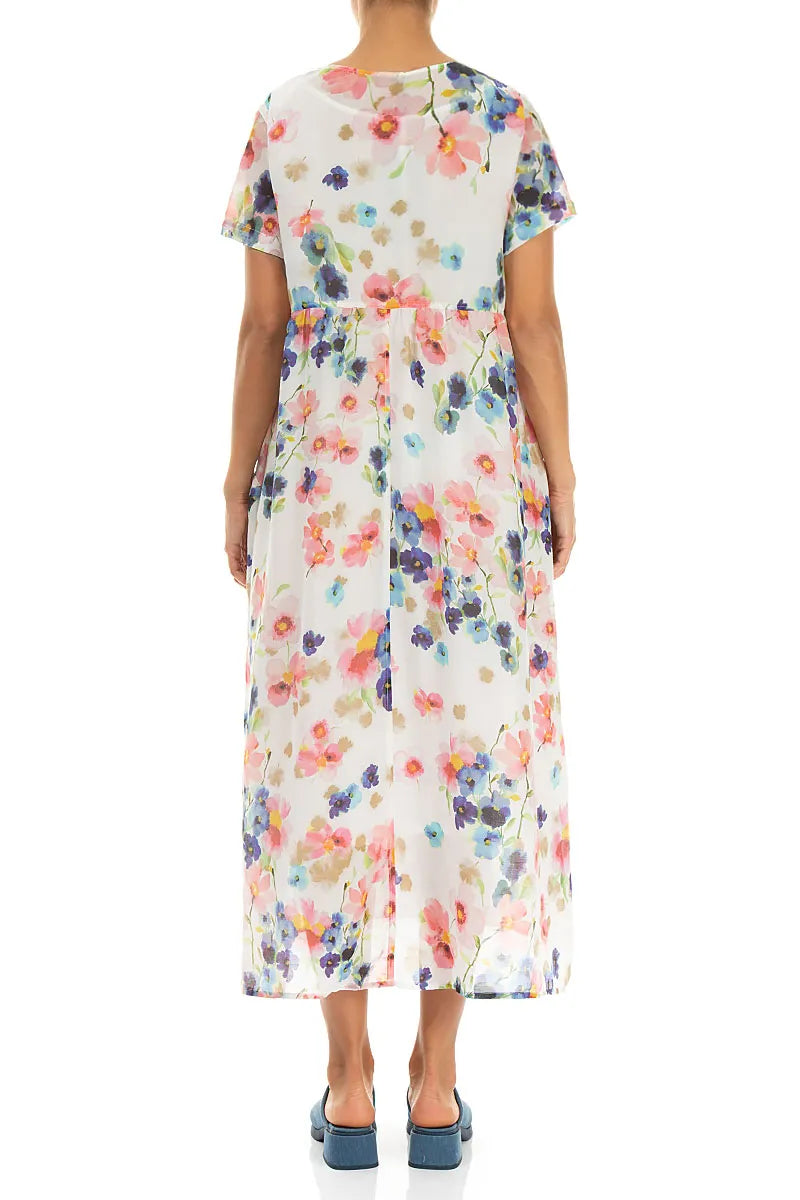 Robe Boutonnée en Soie et Coton Primrose