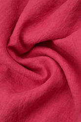Buttoned Raspberry Linen Dress 5