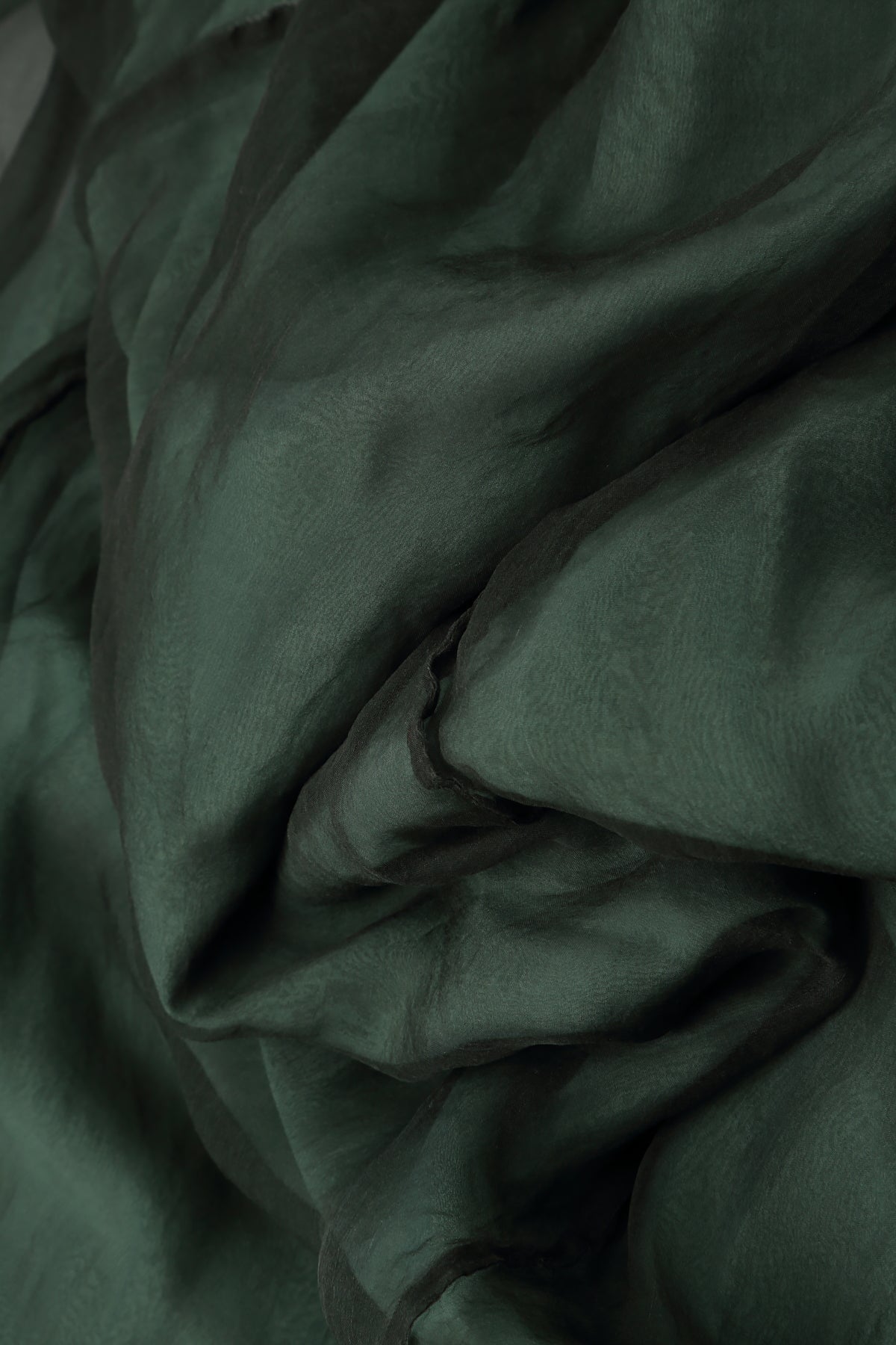 Buttoned Sage Silk Chiffon Jacket 5