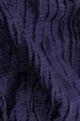 Buttoned Sides Crinkled Royal Purple Silk Linen Tunic 5