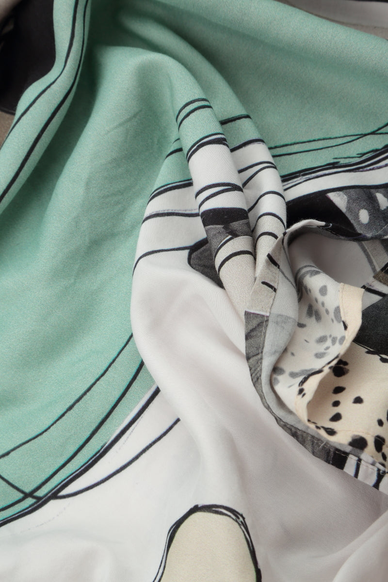 Buttoned Tumbled Stone Silk Bamboo Dress 5