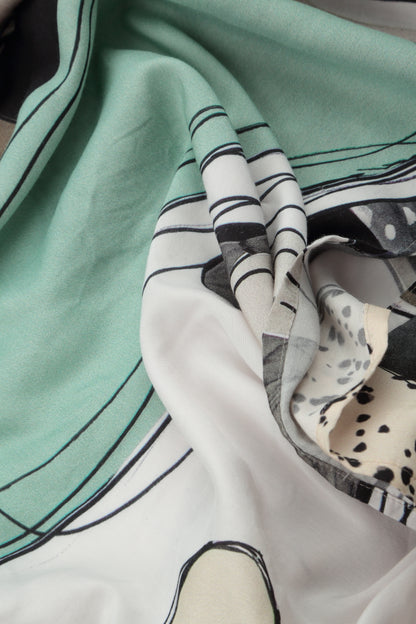 Buttoned Tumbled Stone Silk Bamboo Dress 5