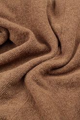 Buttoned V-Neck Caramel Wool Cardigan 6