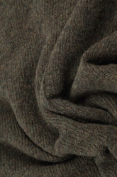 Buttoned V-Neck Khaki Wool Cardigan 5