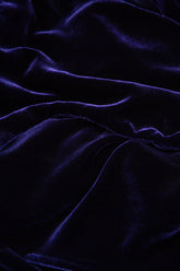 Cap Sleeve Royal Purple Silk Velvet Blouse 5