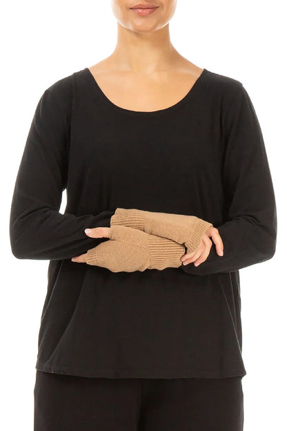 Caramel Soft Wool Arm Warmers