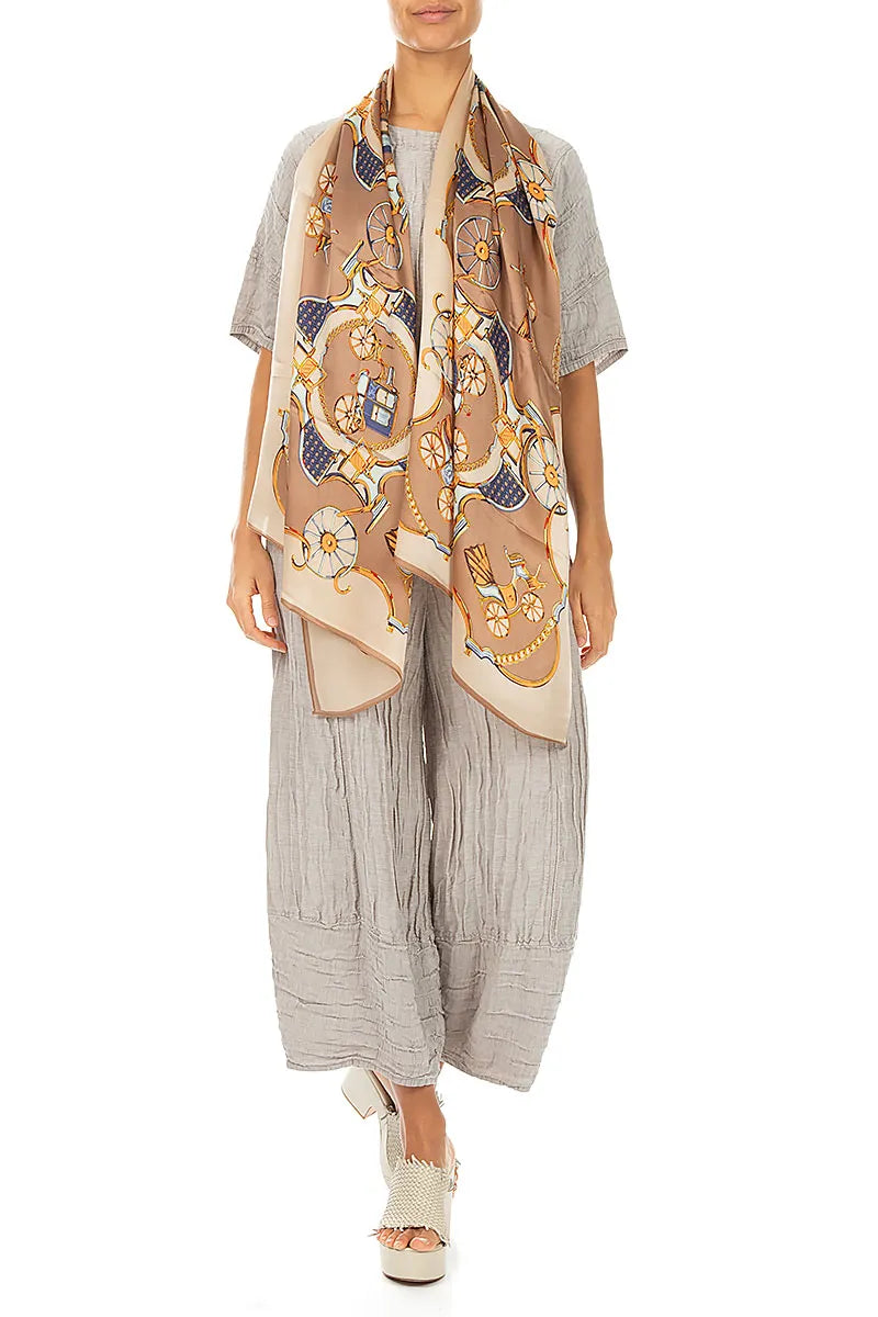 Carriage Chain Silk Scarf 2