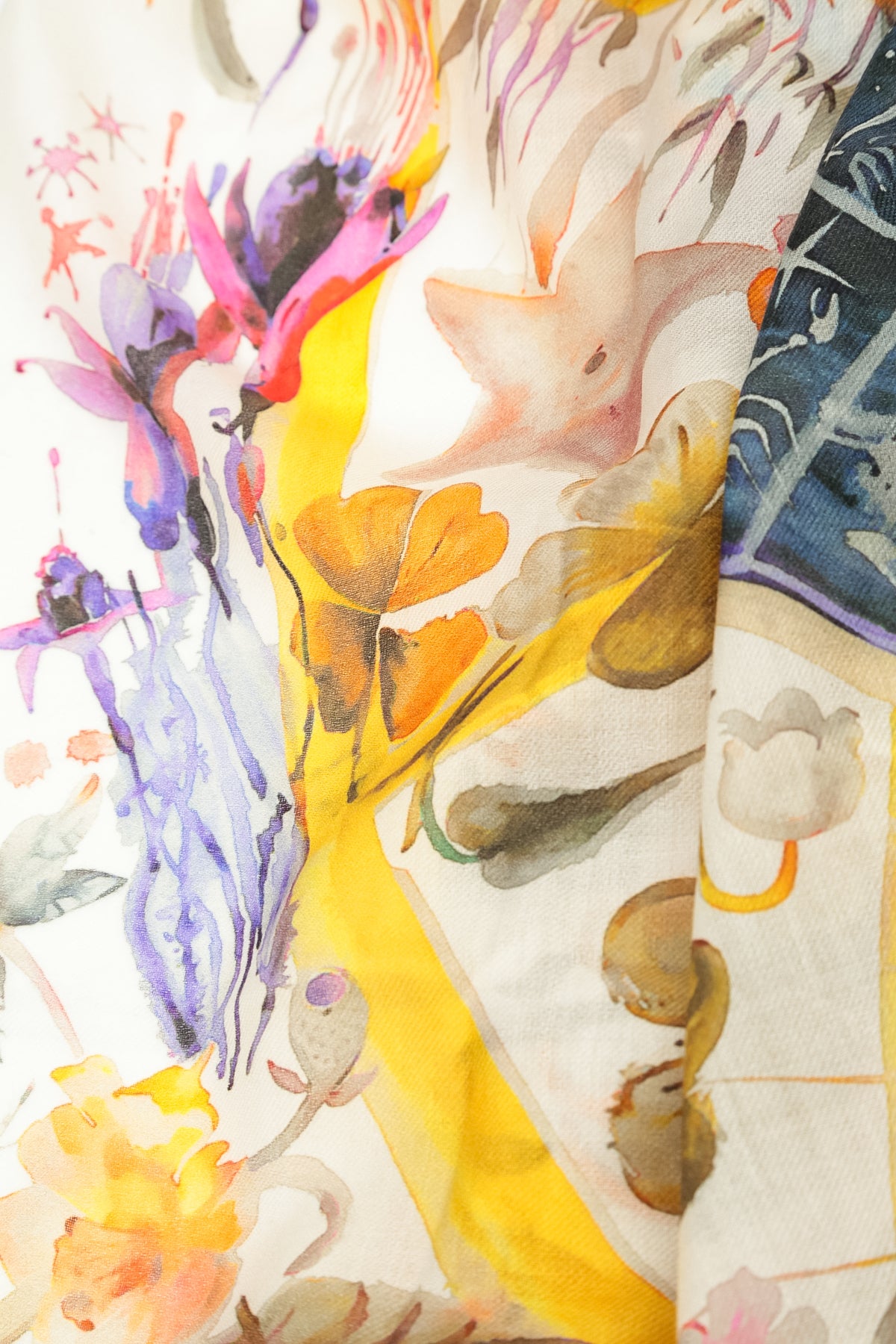 Celestial Bloom Cashmere Silk Scarf 5