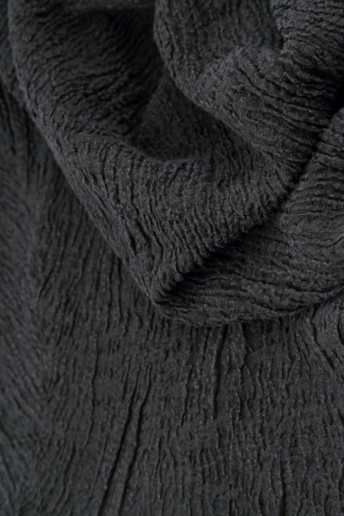 Charcoal Textured Silk Linen Pencil Skirt