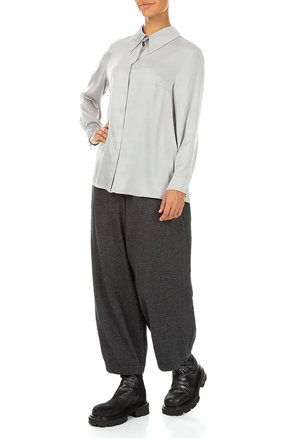 Charcoal Wool Trousers 4