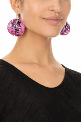 Mauve Taupe Lotus Root Earrings 2