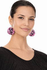 Mauve Taupe Lotus Root Earrings 3