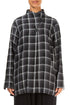 Checkered Dark Grey Linen Jacket 1