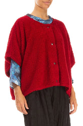 Cherry Red Teddy Cotton Gilet 3