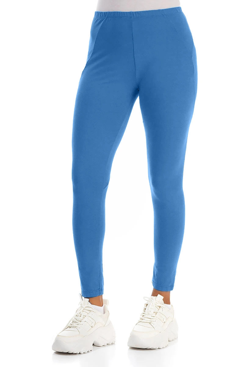 Cobalt Blue Cotton Leggings