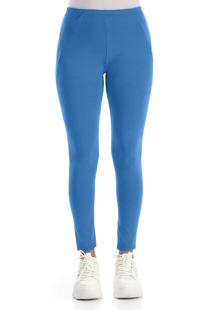 Cobalt Blue Cotton Leggings