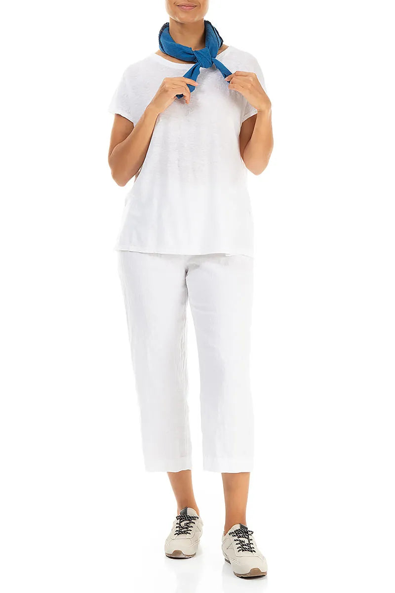 Cobalt Blue Gauze Linen Scarf