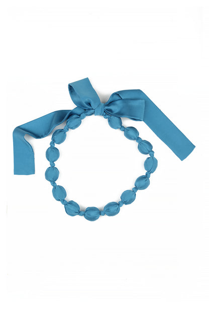 Cobalt Blue Silk Bead Necklace