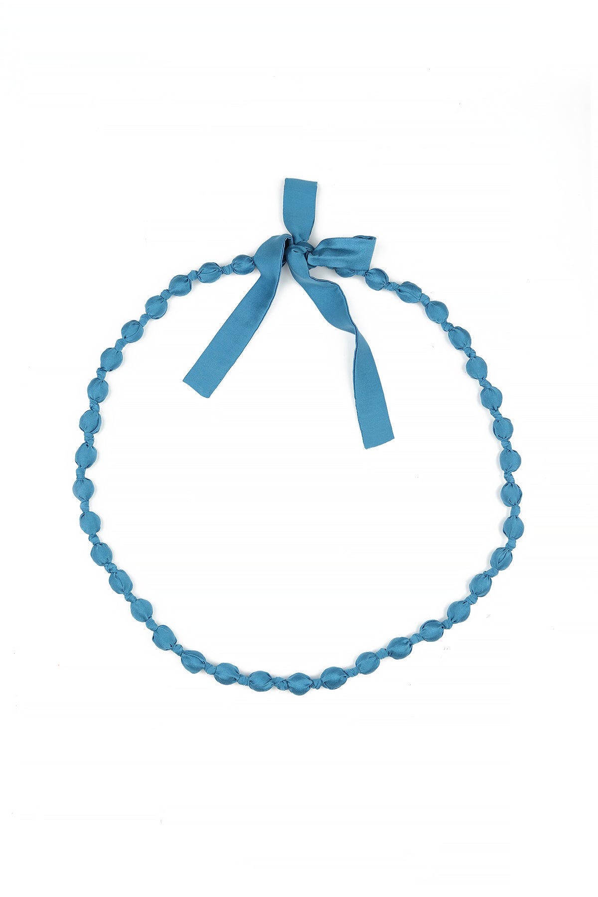 Cobalt Blue Silk Fine Bead Necklace 5