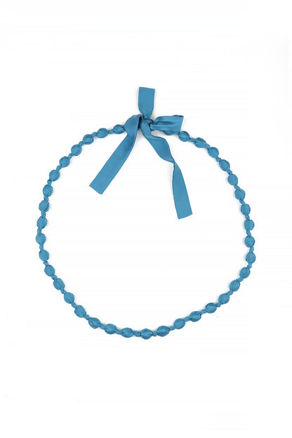 Cobalt Blue Silk Fine Bead Necklace 5