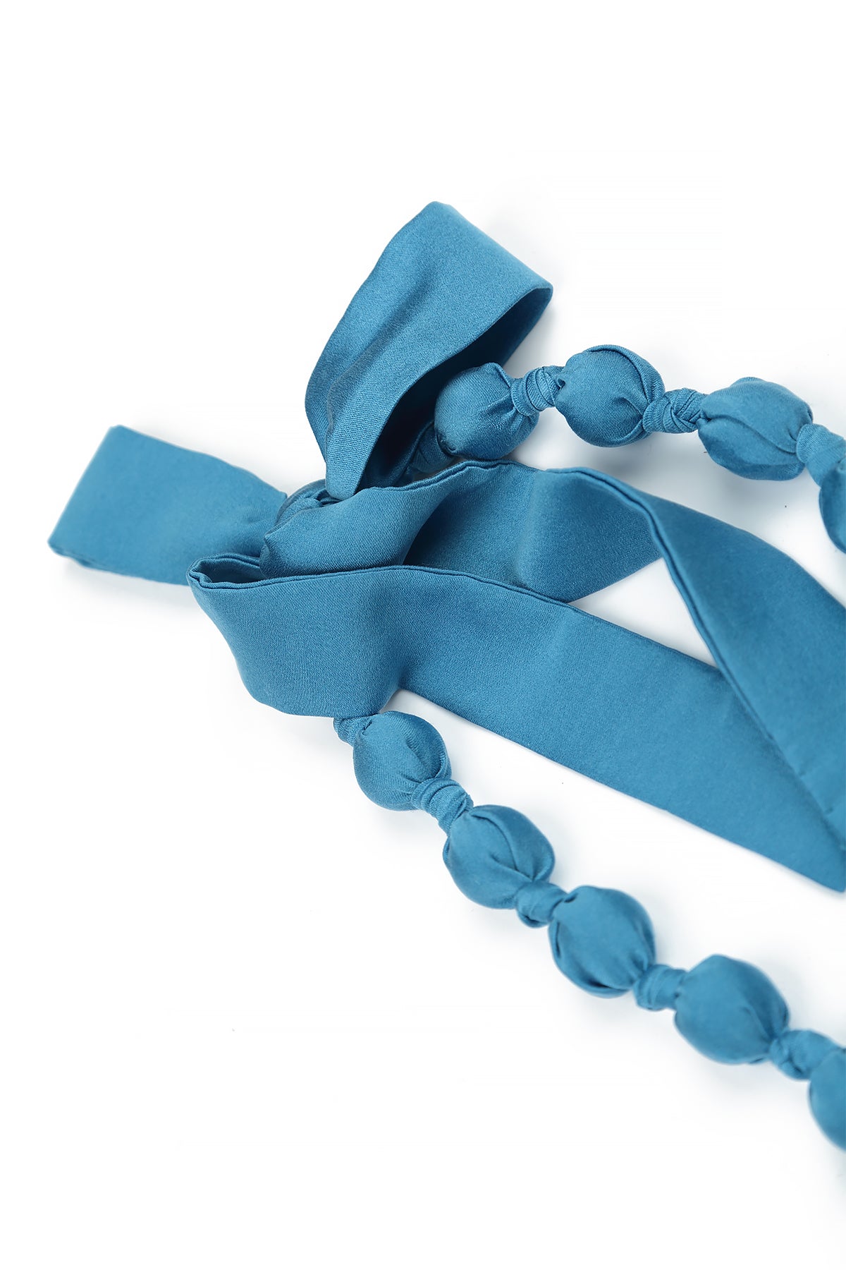 Cobalt Blue Silk Fine Bead Necklace 6