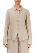 Collar Beige Linen Jacket 1