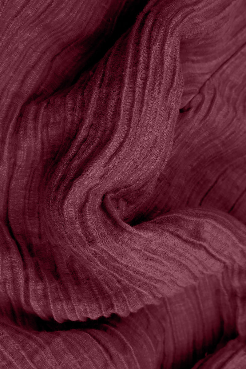 Collar Crinkled Antique Ruby Silk Jacket 5