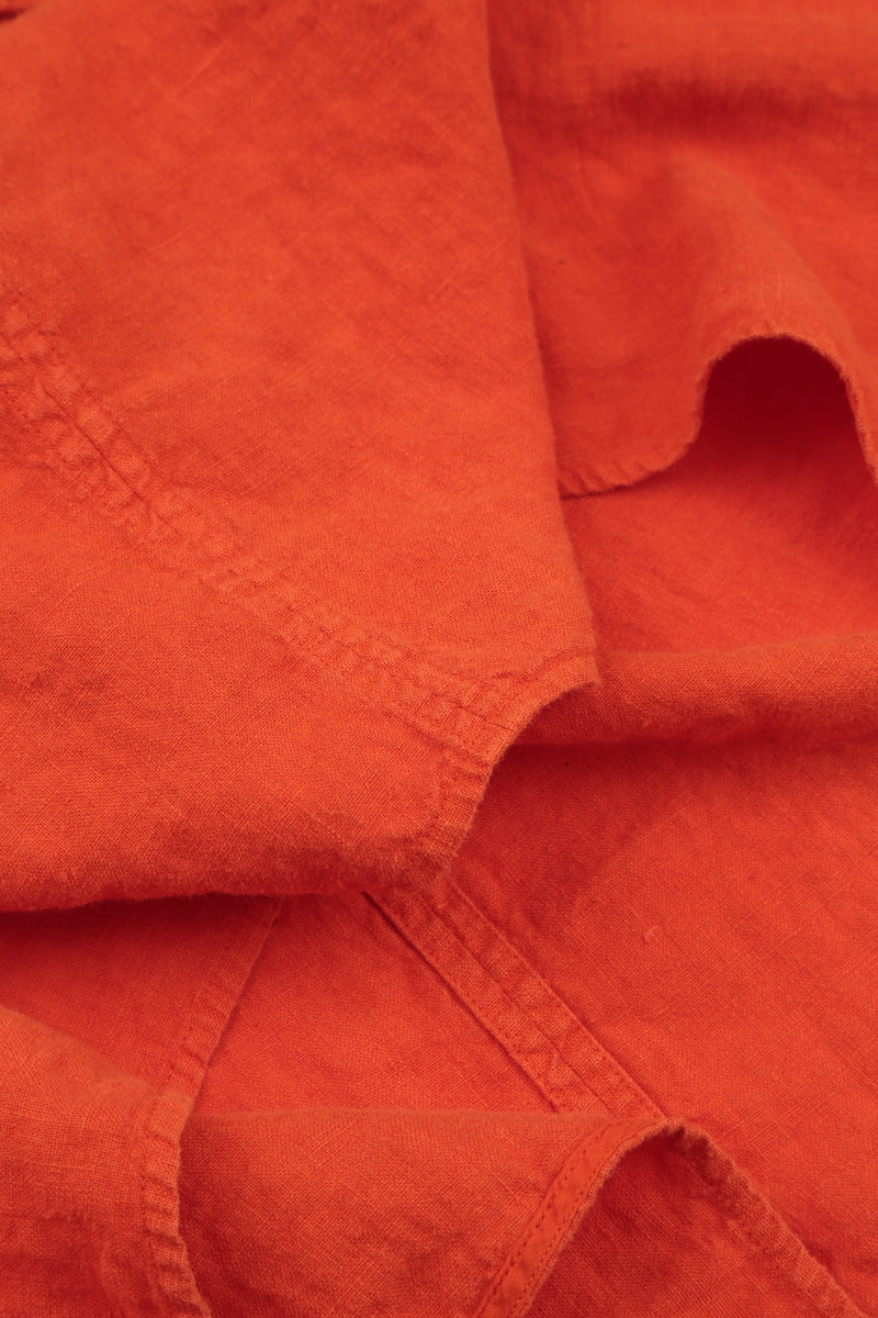 Veste en lin col orange flammé