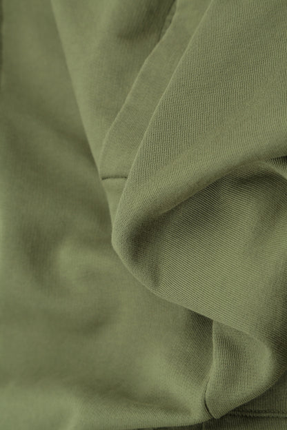 Collar Olive French Terry Cotton Jacket 5