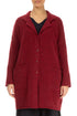 Collar Red Wool Cardigan 1