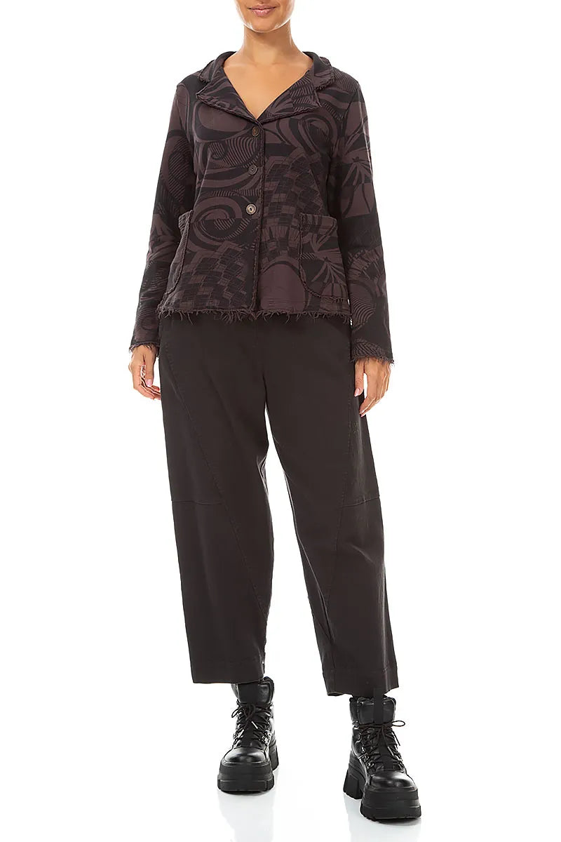 Collar Truffle Brown Orbit Cotton Jacket 3