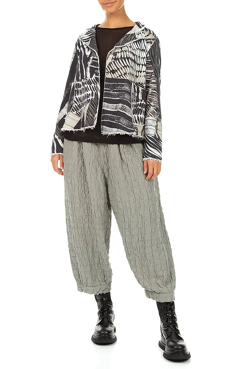 Collar Wild Ink Cotton Jacket 6