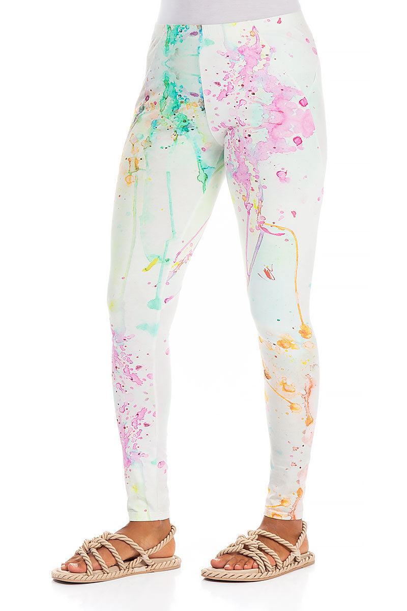 Artful Splash Cotton Leggings 3