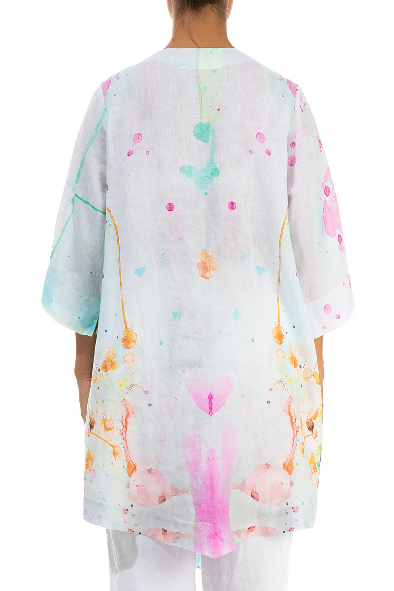 Artful Splash Linen Tunic 2