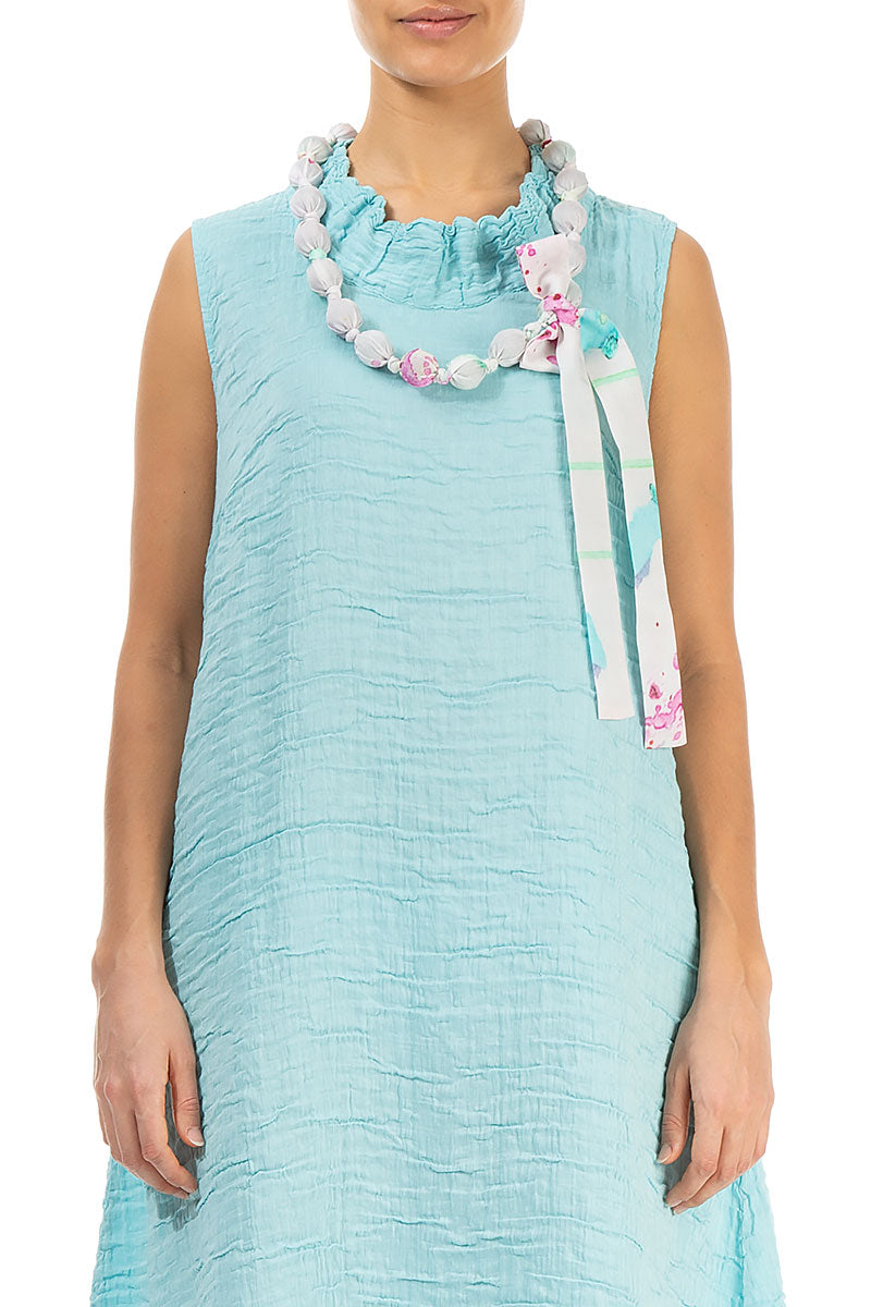 Artful Splash Silk Bamboo Bead Necklace 1