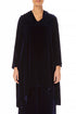 Cowl Neck Asymmetric Royal Purple Silk Velvet Tunic 1