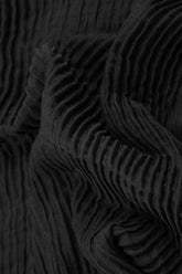 Cowl Neck Black Plissé Silk Dress 5