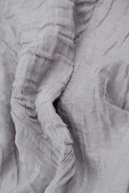Cowl Neck Crinkled Lilac Grey Silk Tunic 5