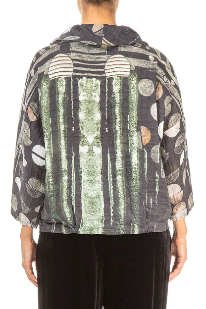 Cowl Neck Crinkled Moonlight Silk Blouse 2